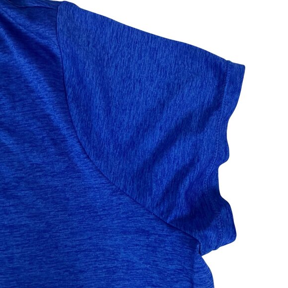 Xersion Womens Blue Semi Fit V Neck Short Sleeve Shirt Size 1X Polyester - Picture 7 of 11